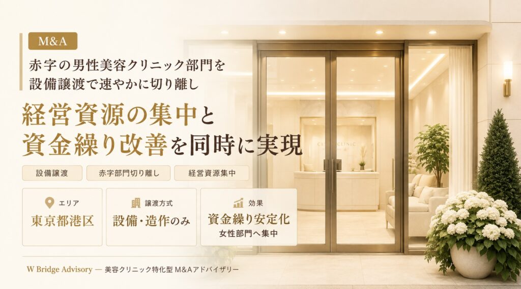 M&Aによって赤字部門の切り離しに成功