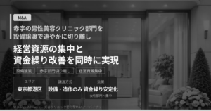 M&Aによって赤字部門の切り離しに成功